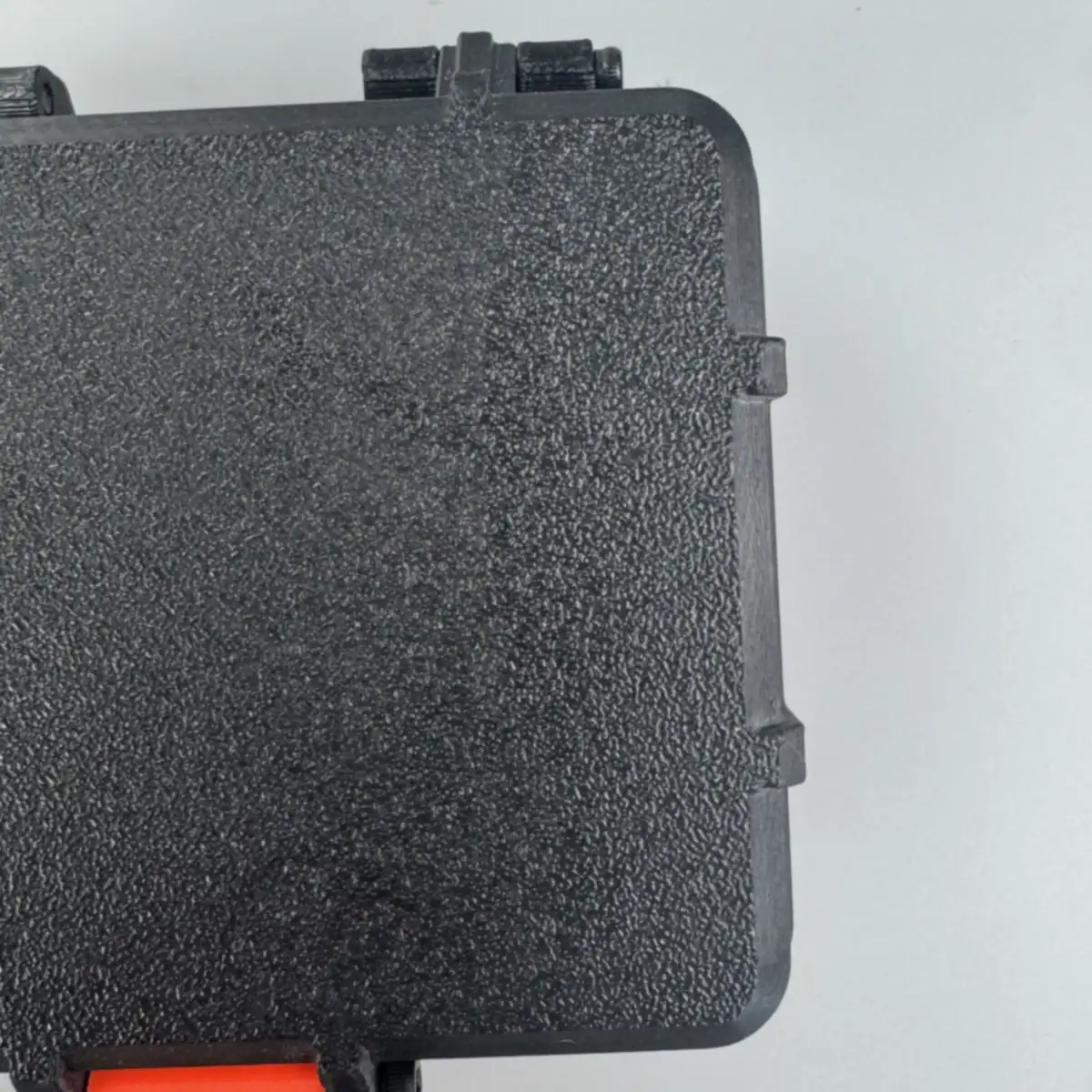 diamond-knurled matte texture and hinge detail of the PETG peptide case